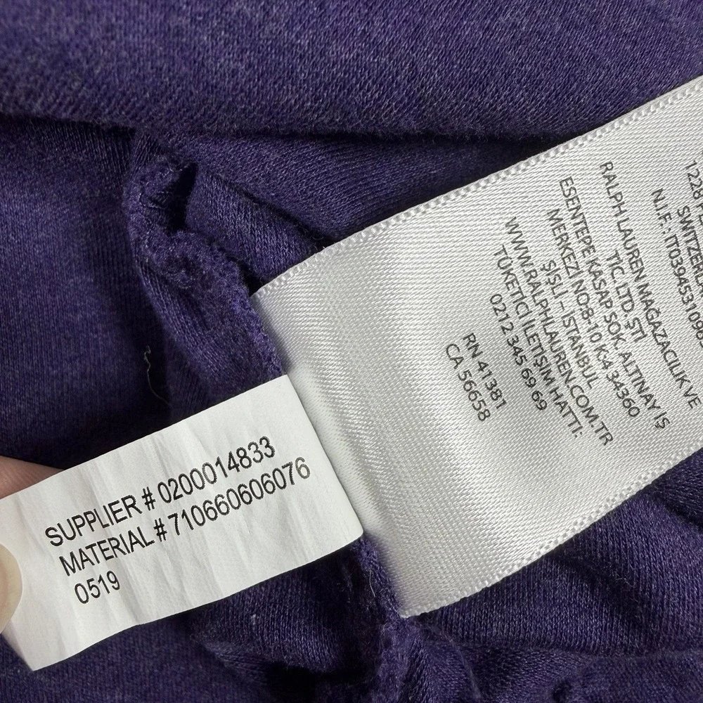 Polo Ralph Lauren Classic Fit Purple Polo Shirt 2XL Supima Cotton Flesh Pony